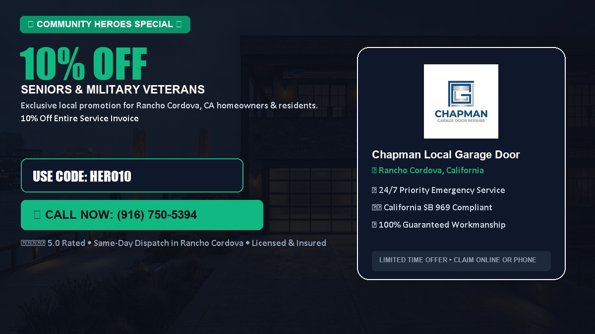 10% OFF Senior Citizens (65+) & Military / Veteran Community Discount in Rancho Cordova, CA