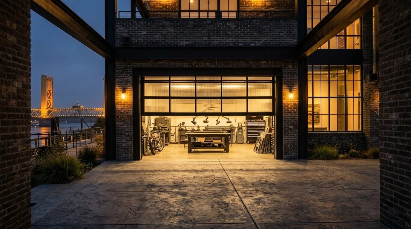 Chapman Local Garage Door Garage Door Gliding Open Revealing Warm Illuminated Interior